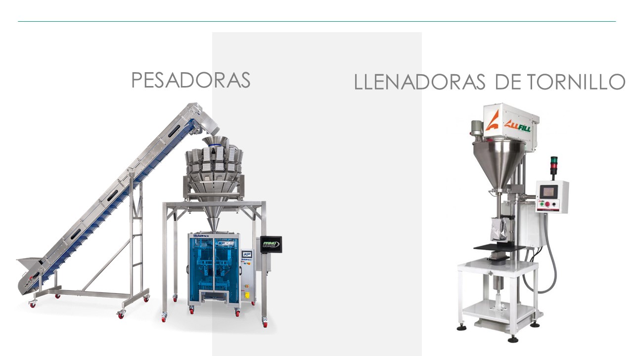 grupo de marcas 3: Pesadoras, llenadoras de tornillo